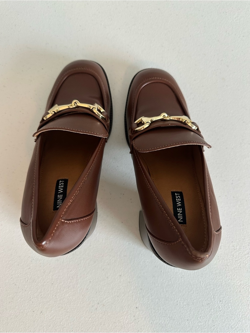 Women’s 7.5 Nine West Koolo 3 Chocolate Brown Loafers Shoes - Picture 3 of 10